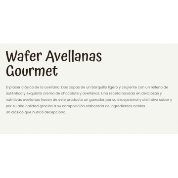 WAFER AVELLANAS, PAQUETE 175 GRS.