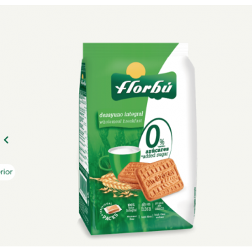 GALLETA DE DESAYUNO INTEGRAL 0% AZÚCARES EN PAQUETE DE 350 GRS.