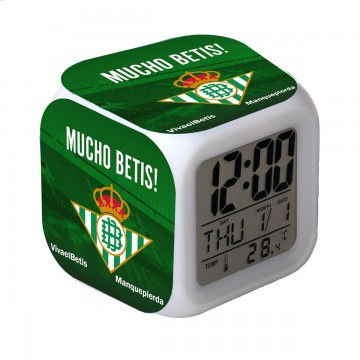 RELOJ ALARMA CON LUCES BETIS