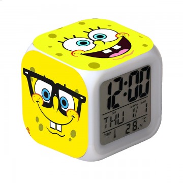 RELOJ ALARMA DESPERTADOR BOB ESPONJA