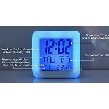 RELOJ DESPERTADOR CON ALARMA Y CON LUCES LED COBRACAI