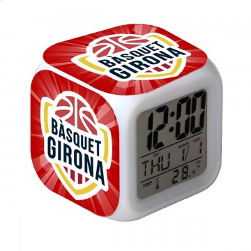 RELOJ DESPERTADOR CON ALARMA Y LUCES LED GIRONA BASKET