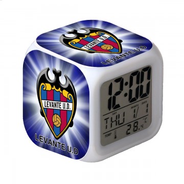 RELOJ DESPERTADOR CON ALARMA Y LUCES LED LEVANTE