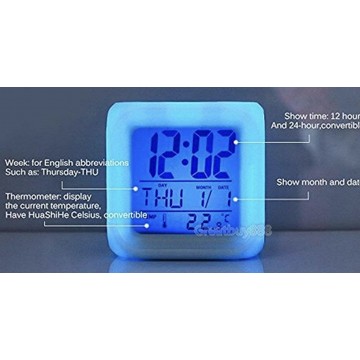RELOJ DESPERTADOR CON ALARMA Y LUCES LED NUMACIA