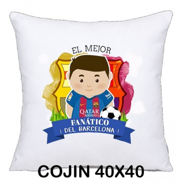 COJIN 40X40 BARCELONA FUTBOL DECORACION HOGAR REGALOS