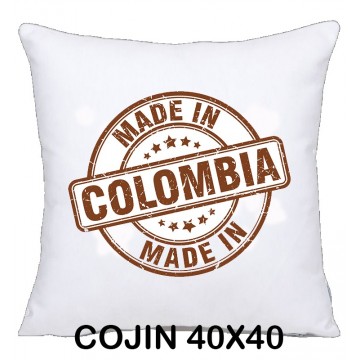 COJIN 40X40 COLOMBIA DECORACION HOGAR REGALOS