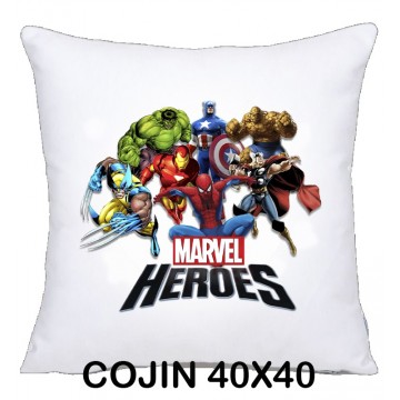 COJIN 40X40 SUPERHEROES DECORACION HOGAR REGALOS