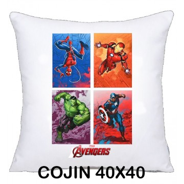 COJIN 40X40 AVENGER DECORACION HOGAR REGALOS