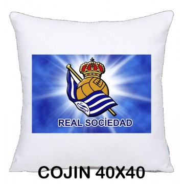 COJIN 40X40 REAL SOCIEDAD DECORACION HOGAR REGALOS