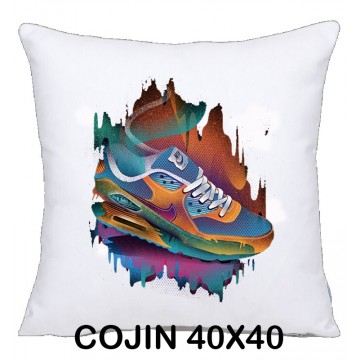 COJIN 40X40 ZAPATILLA DECORACION HOGAR REGALOS