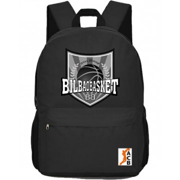 MOCHILA BILBAO BASKET HOMBRE Y MUJER COLOR NEGRO