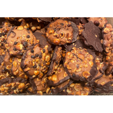 Cooki rellena de chocolate con frutos secos por encima - La Flor Burgalesa - 500 gramos