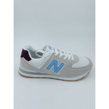 DEPORTIVA DE VESTIR M8876-BEIGE/AZUL