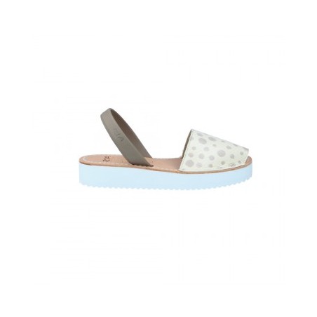 Sandalias Menorquinas Abarcas mujer de Ria 27300-2-S2 36 VISON Y BLANCO
