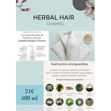 HERBAL HAIR SHAMPOO - 500 Ml. - ATOMY - Champú Herbal - Cosmética Coreana