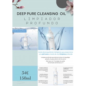 DEEP PURE CLEANSING OIL 150 ml. - ATOMY - LIMPIADOR PROFUNDO  - Cosmética Coreana