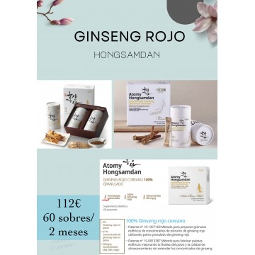 GINSENG ROJO - HONGSAMDAN (60 sobres) - ATOMY - Korean Red Ginseng - Suplemento dietético