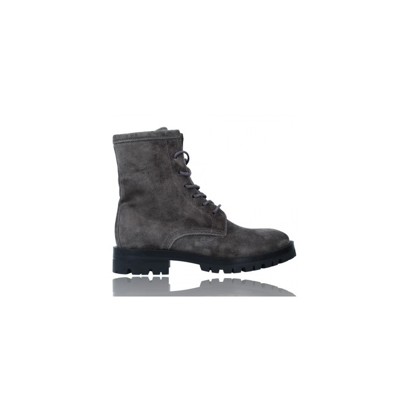 Botas de Piel Militares o Moteras para Mujer de Alpe 2047 SERRAJE GRIS 37