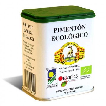 Pimentón Ecológico dulce El Galgo Lata 75 gr