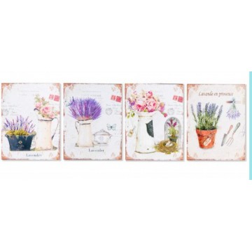 Cuadro metal 25x33 lavanda...