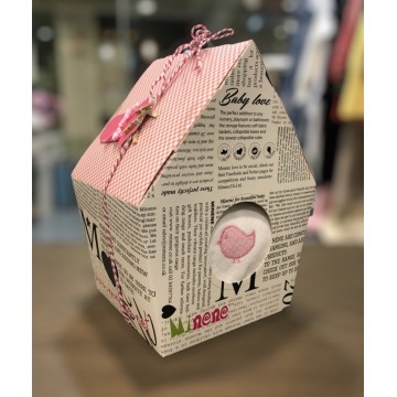 CASITA CAJA REGALO ROSA DE MINENE