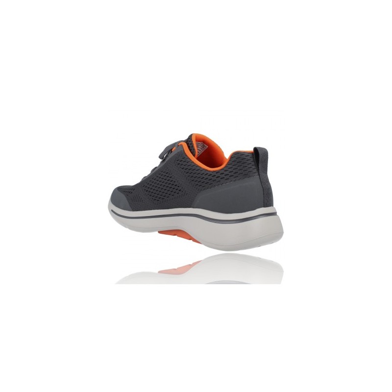 Deportivas Hombre Casual de Skechers 216116 Go Walk Arch Fit Idyllic 42 GRIS Y NARANJA