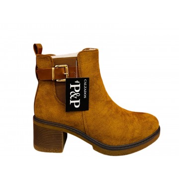 BOTINES CON TACON COMODO H0221