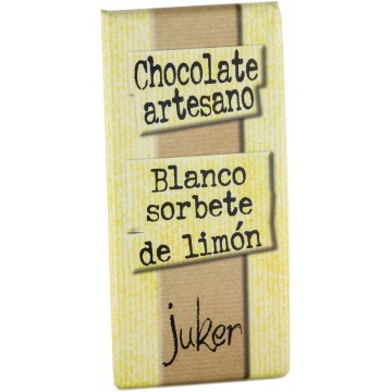 CHOCOLATE ARTESANO BLANCO CON SORBETE DE LIMÓN