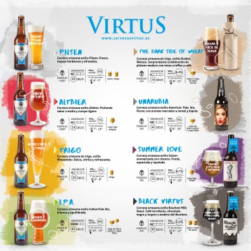 caja de cervezas Virtus variada 12 unds.