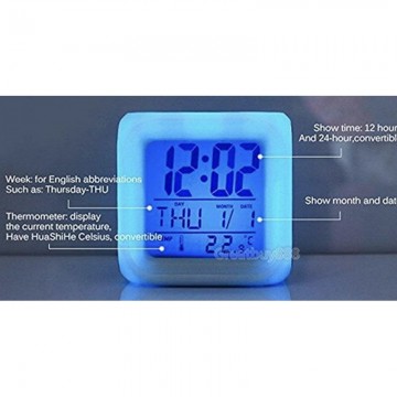 RELOJ DESPERTADOR CON ALARMA Y LUCES LED CD PRADEJON