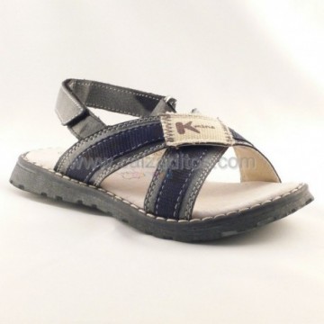 Sandalias de tiras azul...