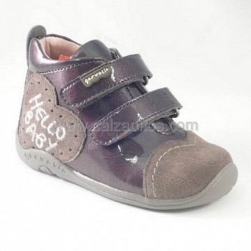 Botines grises oscuros de...
