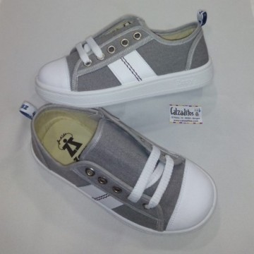Zapatillas de lona gris con...