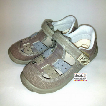 Sandalias de lona en color...