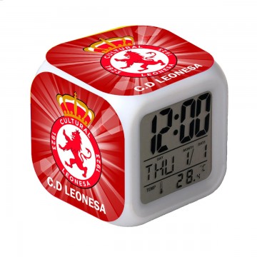 RELOJ DESPERTADOR CON ALARMAS Y LUCES LED CD LEONESA