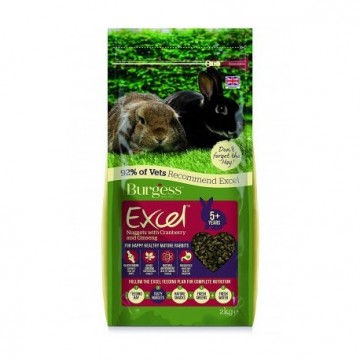 Burgess Excel Conejo Senior Arándano Y Ginseng   2 Kg