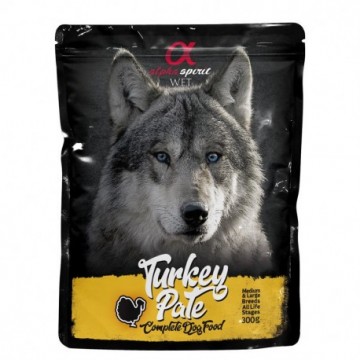 Alpha Spirit Perro Pouch Pate Pavo 12 X 300grs