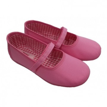 Merceditas de lona en rosa...
