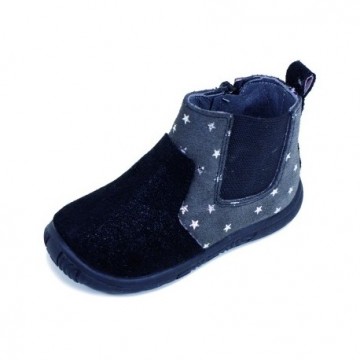 Botines de piel serraje con...