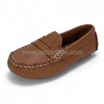 Mocasines de piel camel, de...