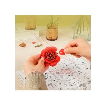 Maqueta flor Clavel rojo...