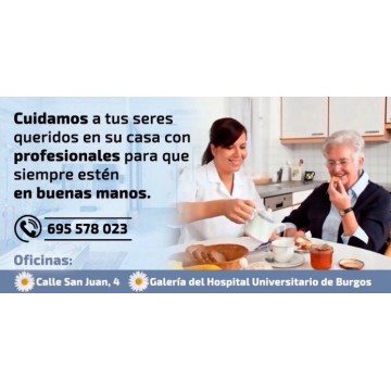 Servicios de limpieza, comida y asistencia personal a partir de 6 horas a la semana. 