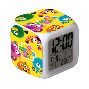 RELOJ DESPERTADOR CON ALARMA Y LUCES LED MONSTERS