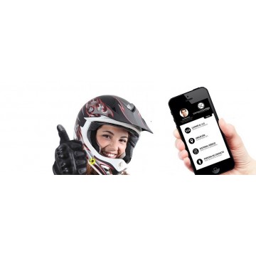 SiempreContigo Etiqueta identificativa y sanitaria para llevar en el casco moteros y ciclistas