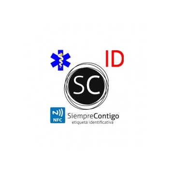 SiempreContigo Etiqueta identificativa y sanitaria para llevar en el casco moteros y ciclistas
