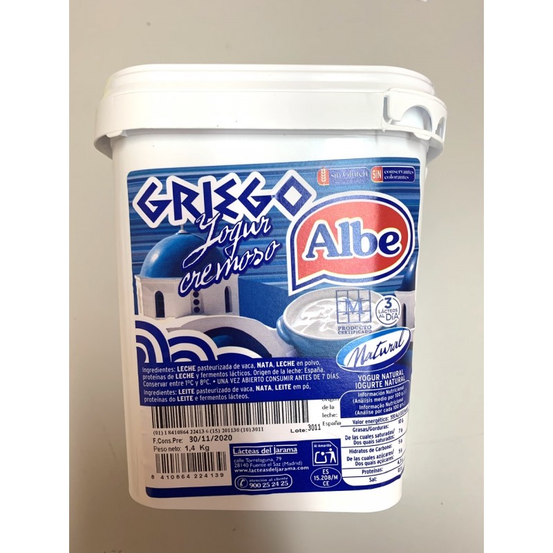 Yogurt Griego Cremoso Albe (1,4 kg)