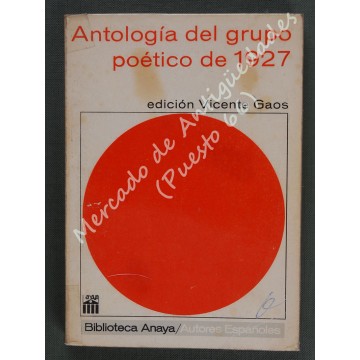 ANTOLOGÍA DEL GRUPO POÉTICO DE 1927