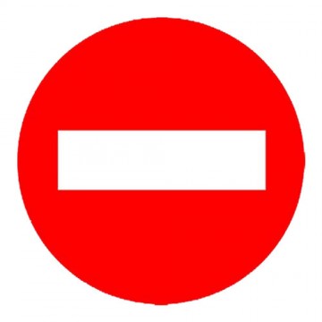 Señal pvc direccion prohibida