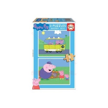 Puzzle de madera 2x9 Peppa...