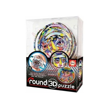 Puzzle 3D Round Abstracto